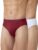 XYXX Men Combed Cotton Brief, Regular Fit, Solid, Pack of 2, XYBRF2PCKN649M, Bold Burgundy+Polar White, M