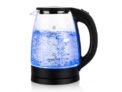 2L Glass Electric Kettle | Premium Borosilicate Glass | 1500W | Blue LED Illumination | Auto Shut-Off | Boil-Dry Protection | BPA Free | 360° Base | Water Level Indicator | Gift for Home & Office