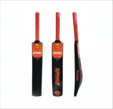 Kaizen Super-Rise Cricket Bat – Size 8 Plastic Fibre Bat for Kids | Lightweight & Durable Cricket Bat for Practice & Fun Play – Black Color
