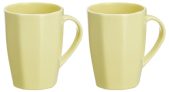 Amazon Brand – Solimo Ceramic Coffee Mugs | 100% Food Grade | Microwave Safe (380 Ml, Set Of 2, Yellow)