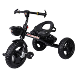 Beybee Phoenix Safe & Secure, Durable Baby Tricycle With Seat Belt & Water Bottle| Kids (Black)