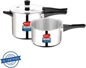 Pigeon Elite Shine and 2 L, 3 L Outer Lid Induction Bottom Pressure Cooker(Triply)