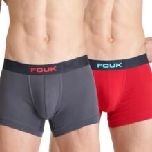FCUK Flex Archway, Men’s Solid Trunks Pack of 2