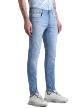 Jack & Jones Mens Blue Glenn Slim Fit Low Rise Jeans