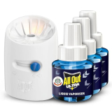 All Out Ultra Liquid Vaporizer, Machine + 3 Refills (45Ml Each) | Kills Dengue, Malaria & Chikungunya Spreading Mosquitoes| India’S Only Mosquito Killer Brand Recommended By Indian Medical Association