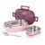 Attro Food Time Stainless Steel Lunch Box, Airtight & Leak Proof – 2 Containers with Spoon (Big 750 Ml & Small 250 Ml) for Office Use, School, Picnic – Purple & Pink