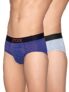 XYXX Men Micro Modal Brief, Slim fit, Checks, Pack of 2, XYBRF2PCKN752XXL, Sunset Blue+ICY Blue, XXL