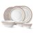 Larah by Borosil Elega Fluted Series Opalware Dinner Set Of 4 Full Plate, 4 Quarter Plates, 4 Veg Bowls and 1 Serving Bowl | Bone-Ash Free Crockery Set for Dining Table (White, 13 Pieces)
