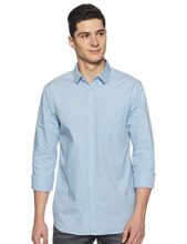 Amazon Brand – Symbol Men’s Cotton Shirt | Casual | Plain | Full Sleeve | Summer – Regular Fit (Available in Plus Size) (Sky Blue_XL)