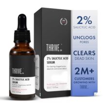 Thriveco 2% Salicylic Acid Face Serum | Helps Reduce Acne & Blackheads | Controls Oil & Unclogs Pores | Exfoliating Serum For Oily & Acne-Prone Skin | 30 Ml
