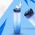 Attro Motivational 1 Liter Quotes & Time Marker Dual Colour Sports Plastic Bottle BPA Free, Leak Proof Sipper Bottle for Gym, Office, Workout-Dark Blue Sky Blue