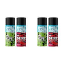 Bombay Shaving Company Body Spray for Men, 150ml each (Pack of 4) – Red Spice and Black Vibe (Packaging may vary)