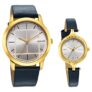Sonata Quartz Analog Silver Dial Leather Strap Watch for Couple-NS7712587040YL01P