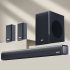 Govo Gosurround 220 16W Bluetooth Sound Bar, 2000 Mah Battery, 2.0 Channel With 52Mm Drivers, Multicolor Led Lights With Tws, Aux, Bluetooth And Usb (Platinum Black), Soundbar