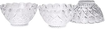 Somil Multi-Purpose Tableware Snack/Veritable Serving Bowl Set of 3, Glass, Clear, Round (Bowlt-F3.C)