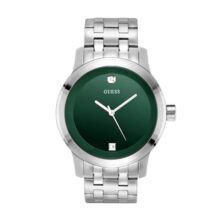 Guess Round 44mm Green Dial Analog Men Watch – U11576G4M