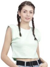 Tokyo Talkies Women’s Regular Fit Tshirts | Solid | Sleeveless | Boat Neck | Western Tshirts | Women Tshirt