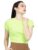 Tokyo Talkies Women Round Neck Short Sleeve Tops TTTP009940 Green S