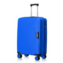 HRX Parabola Cabin Size Haileys Black Polypropylene Hard Shell Suitcase – Premium Travel Trolley Bag with 8 Spinner Wheels, Number Lock & Water Resistant Body