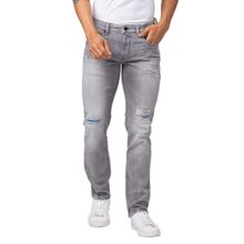 Spykar Men Grey Cotton Regular Fit Narrow Length Jeans (Rover)