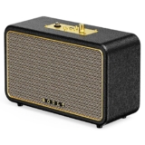 Boult Newly Launched Retroamp Z40 with 40W Bluetooth Speaker with Dual Dynamic Drivers, 14Hrs Playtime, Rugged Leather Body, Type-C Charging, Karaoke Mic Input, BTv 5.3 Portable Speaker (Royal Gold)
