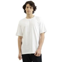 United Colors of Benetton Boxy Fit Round Neck Printed T-Shirt (Size: M)-24P3099J3017I101 White