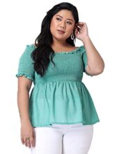 FabAlley Curve Women’s Regular Blouse (CTP00617_Green 3XL)