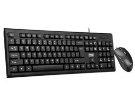 Tag Kbm100 Usb Wired Keyboard And Mouse Combo Set | Full Size Silent Durable Keyboard | 800 Dpi Optical Mouse With 3 Buttons | Suited For Home And Office Use | Plug And Play For Pc, Laptop, Mac, Linux