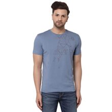 Red Tape Men Stone Blue Printed T-Shirt_RHP1004-S