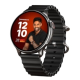 Crossbeats Aura Round 1.46″ Super Amoled Smart Watch, Always On, Advanced Ai Enc Bluetooth Calling, In-Built Games, Fast Charge, Rotating Crown, 123+ Sports Modes, 454 × 454 Pixel (Black, Black)