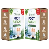 Shatras Herbal Foot Patch for Detox & Relaxation | Overnight Foot Pads for Tired Feet | Natural Ingredients for Sleep Aid, Pain Relief, Toxin Removal with Bamboo Vinegar Foot Patches with Adhesive Sheets-20 Pieces (PACK OF-2)