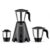 Preethi Tiara 500 Watts Mixer Grinder, 3 Jars (Stainless Steel), Perfect for Grinding Masalas, Chutneys and Purees, 2 Year Warranty, Lifelong Free Service, Black