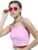 Tokyo TALKIES Women Regular Fit Round NECKShort Sleeve Tops TTTP009648 Pink M
