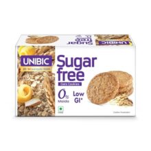 Unibic Sugar Free Oats Cookies I 202.5/225 Gm I Low GI No Maida I Cashew Biscuits I Sugar-Free Snack I Healthy Cookies (weight may vary)