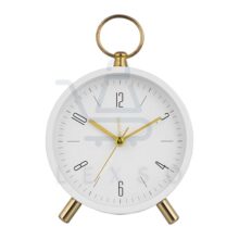 Lexso Vintage Twin Bell Table Alarm Clock With Night Led Light Heavy Slippers Extra Loud Alarm Ideal For Student And Kids Bedroom Twin Bell Alarm Clock Table Top Clock Night (Classic White)