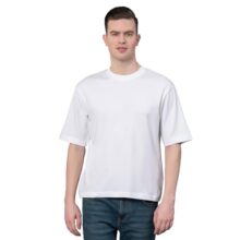 Red Tape White Oversized Round Neck T-Shirt for Men | Quick Dry | Anti Microbial | Mirror Finish-RHP1205-S White
