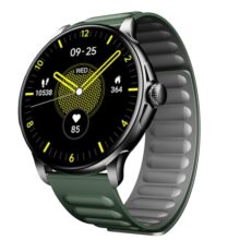 boAt Lunar Oasis w/TBT Navigation, QR Tray, Watch Face Studio, Bluetooth Calling, Emergency SOS 1.43″ (3.6 cm) AMOLED Display Fitness Smart Watch for Men & Women(Olive Green)