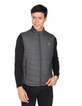 U.S. POLO ASSN. Men’s Polyester Blend Standard Length Trench Coat (UDJCK1126_Grey Melange_L)