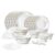 Larah By Borosil Bella Silk Series Opalware Dinner Set | 35 Pieces For Family Of 6 | Microwave & Dishwasher Safe | Bone-Ash Free | Crockery Set For Dining & Gifting | Plates & Bowls | White