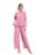 Sassafras Pink Ikat Tiered Shirt With Palazzo Pants