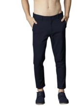 Urban Buccachi Men’s Slim Fit Blue Cotton Blend Trousers – Stretchable Casual & Office Wear
