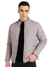Amazon Brand – Symbol Men’s Solid Full Sleeves Regular Fit Bomber Standard Length Jacket (AZ-TR-AW03_Stone Grey_XL)