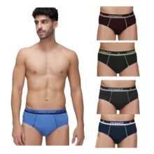 Amul Comfy Men’s Pure Cotton Multi Color Brief Pack of 5(Assorted Colour May Vary)