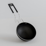 Add2Cart Pre-Seasoned Tadka Pan, Compatible With Gas | Toxin-Free, Chemical Coating-Free, 100% Pure (Black Stainless Steel, 400Ml)