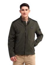 U.S. Polo Assn. Denim Co. Men’s Polyester Standard Length A-Line Coat (UDJCK1381_Olive, Large)