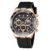 London Fog Bond Collection Analog Quartz Watch for Men with Black & Rose Gold Dial and Black Silicone Strap, Metal Case with Tachymeter Bezel, Chronograph Function, Date Display – LFM10003-04