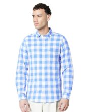United Colors of Benetton Men’s Slim Shirt (5NS08U008I906_Blue M)