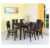 @Home By Nilkamal Fern Solid Rubber Wood Dining Table 6 Seater| Six Seater Wooden Table With Six Chairs With Cushion| Dining Room Set| Rubberwood, Erin Brown