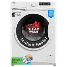 Godrej 8 Kg 5 Star, With Ai Tech, I-Sense Technology Fully-Automatic Front Load Washing Machine (2024 Model, Wfeon Crs 8012 5.0 Fkedm Glw, Inbuilt Heater, Glacial White)