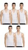 Rupa Jon Sleeveless Vest For Men | 100% Cotton Fabric | Round Neck | Pack Of 5